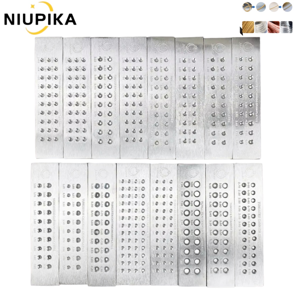 Jewelry Making Machine - Niupika 長方形タングステンカーバイドワイヤードロープレート 耐摩耗素材プロジュエリー加工ツール 金銀貴金属線材伸線作業に適し プロ彫金工房や家庭 DIY