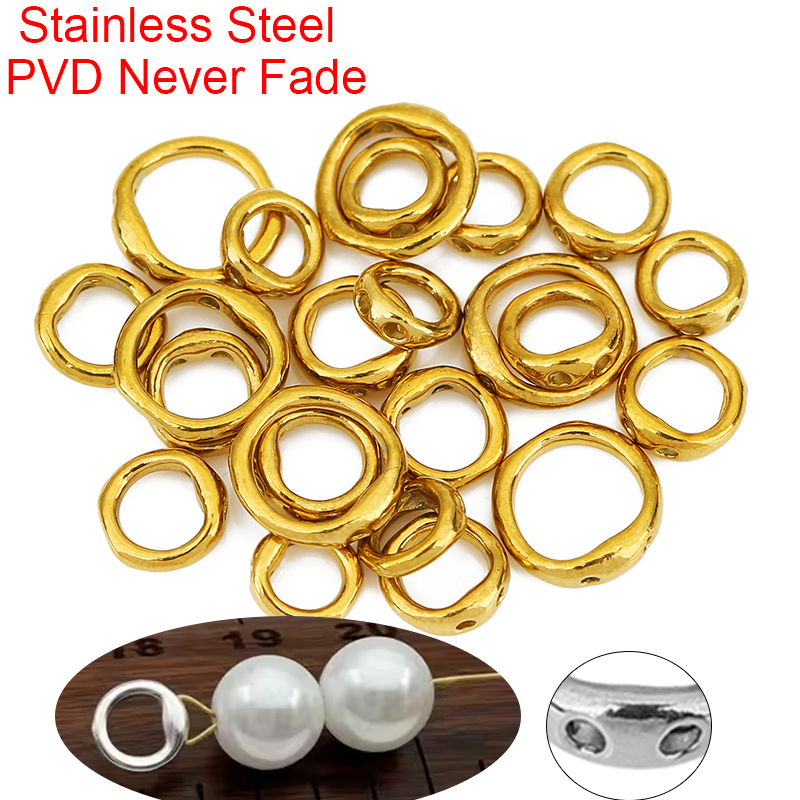 Jewelry Making Hobby - 20 個ステンレス鋼ネックレスクラスプフック糸通しビーズ用品色褪せないエンドコネクタ DIY ネックレスジュエリー作成用