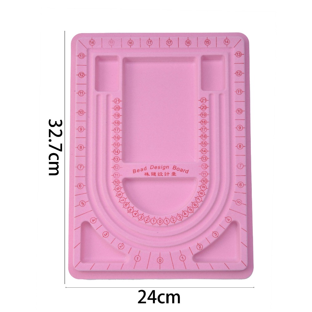 Jewelry Making Techniques - カラフルなフロッケダビーズボードブレスレットネックレストレイビーズアクセサリー測定ツール工芸品 DIY ジュエリー作成用