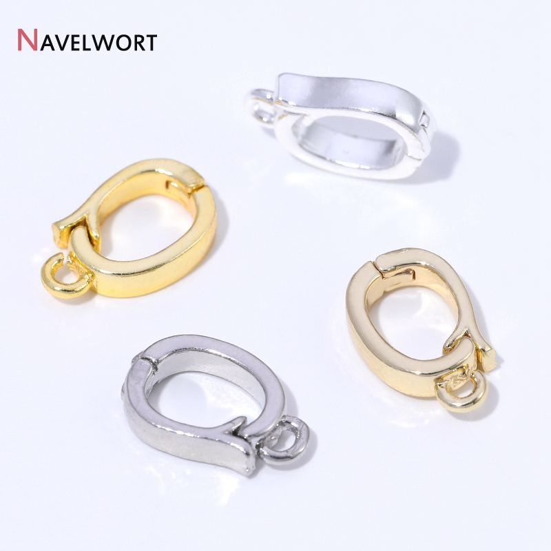Jewelry Making Tools And Supplies - 14K/18K金メッキ真鍮製ヒンジ付きネックレスエンハンサー、ネックレス製作アクセサリー、ペンダントベイルクラスプ、ジュエリー材料