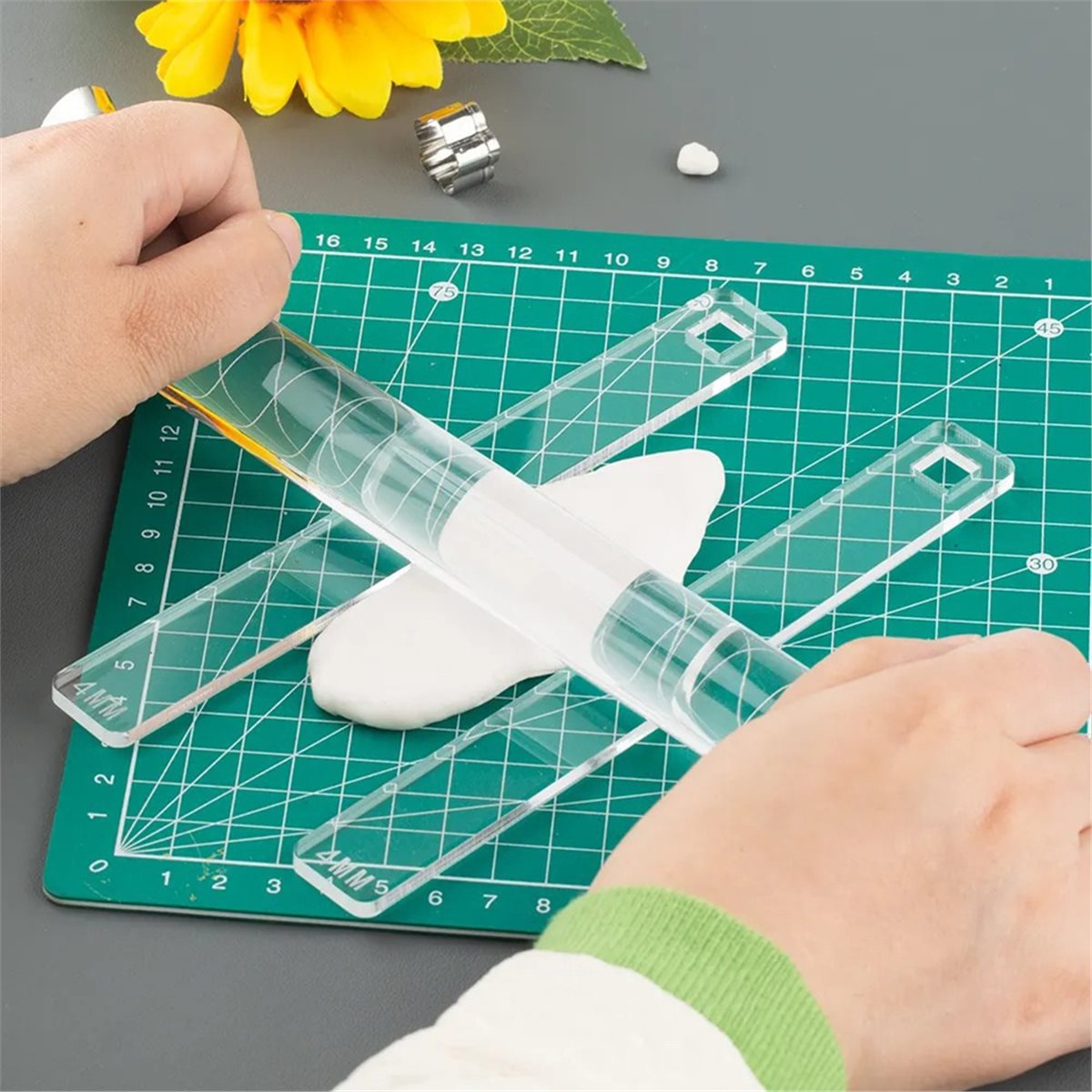 Jewelry Making Guide - プロモーション~ 12個入り 6サイズ アクリル粘土深さガイド ジュエリー製作、ポリマー粘土陶器ツール用