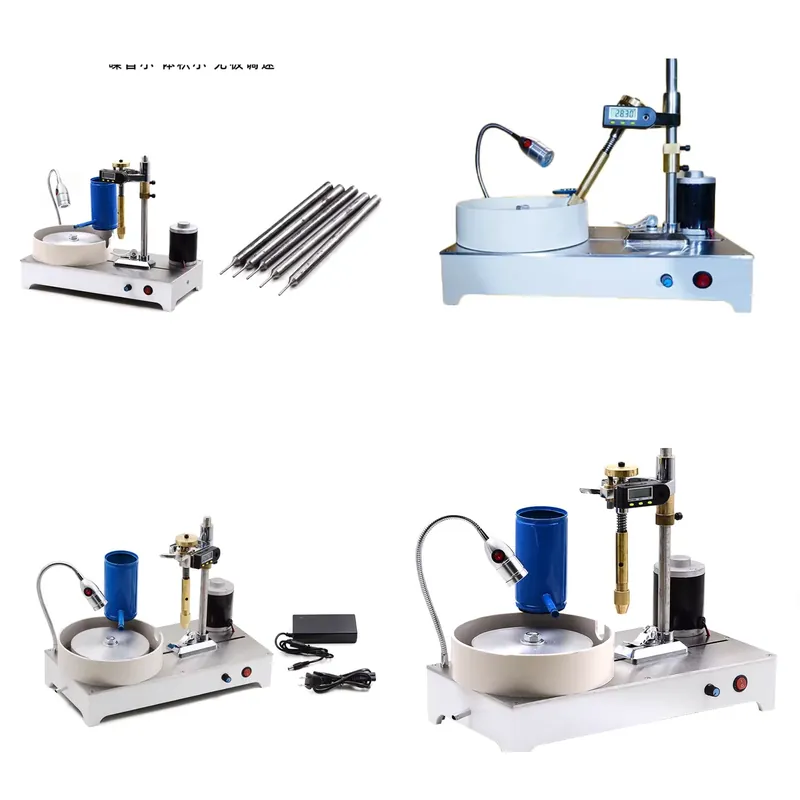 Jewelry Making Process - ミニ翡翠切断機デジタルディスプレイ調整可能な速度宝石研磨グラインダー、ジュエリー製作DIY石材加工ツール用