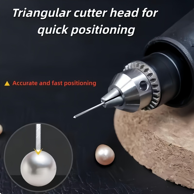 Jewelry Making Machine - パールドリル針、双頭三角ドリルビット、穴の掘削と拡張、ジュエリー加工ツール