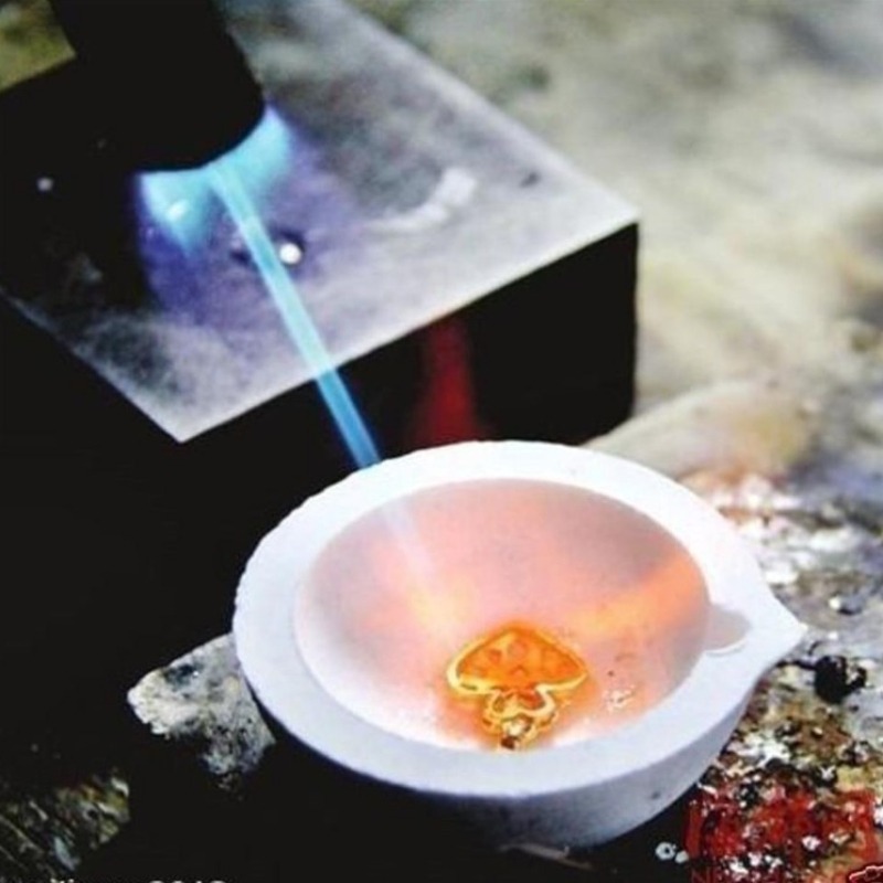 Jewelry Making Anvil - 1個 高温石英シリカ溶解るつぼ皿 ボウルポット ゴールドシルバーメタルジュエリー鋳造容器