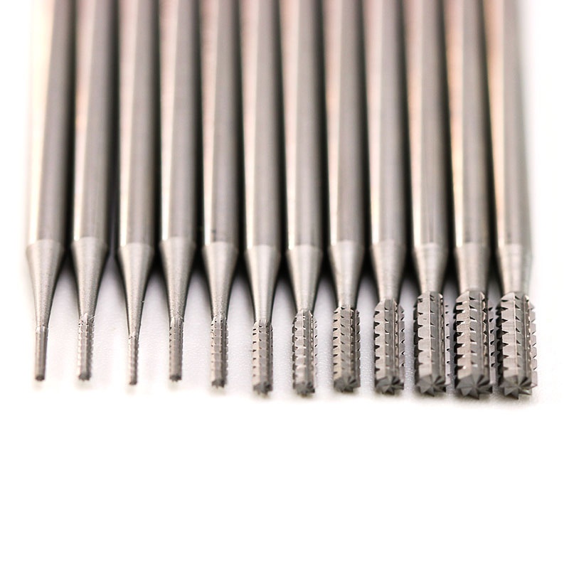 Jewelry Making Process - 5個セット HSSロータリーバーツール シリンダー型 スクエアクロスカット 石留め ジュエリー製作加工ツール