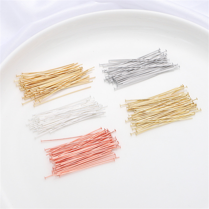 50個/パック 925スターリングシルバー フラットヘッドピ - Jewelry Making Supplies Wholesale のレビューと価格
