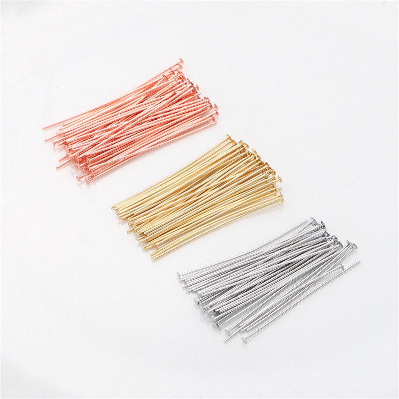 50個/パック 925スターリングシルバー フラットヘッドピ - Jewelry Making Supplies Wholesale のレビューと価格