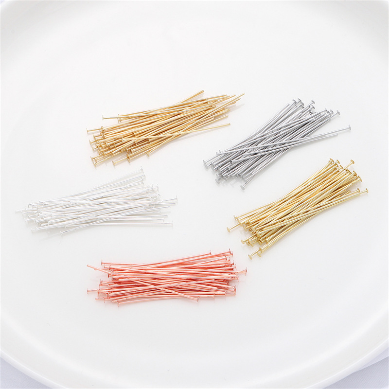 50個/パック 925スターリングシルバー フラットヘッドピ - Jewelry Making Supplies Wholesale のレビューと価格