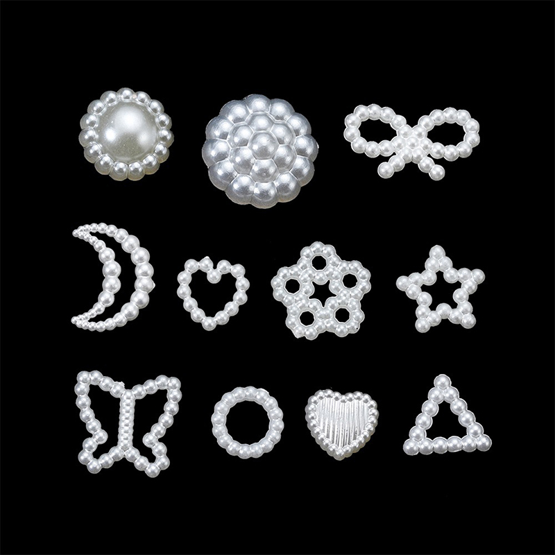 【B】100個入り、模造パールビーズ、花、ハート、星、月の形 - Jewelry Making Machine のレビューと価格