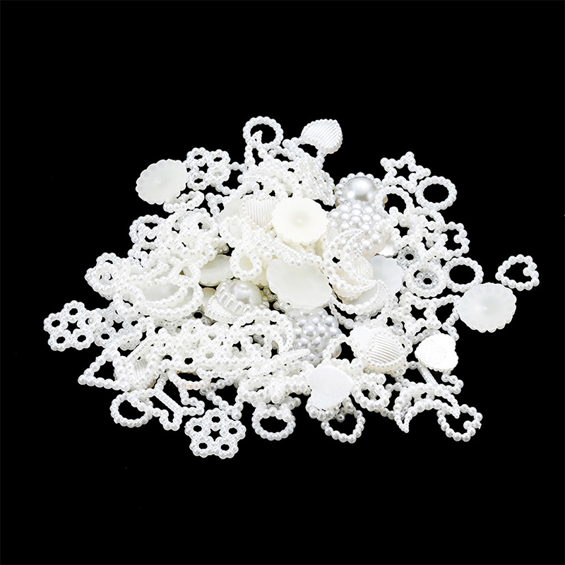 【B】100個入り、模造パールビーズ、花、ハート、星、月の形 - Jewelry Making Machine のレビューと価格