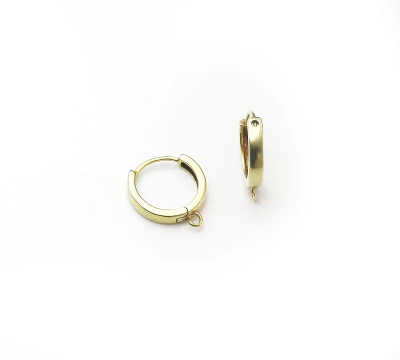 10個の真鍮イヤーフープ、レバーバックイヤリングフック、イヤ - Jewelry Making Hobby のレビューと価格