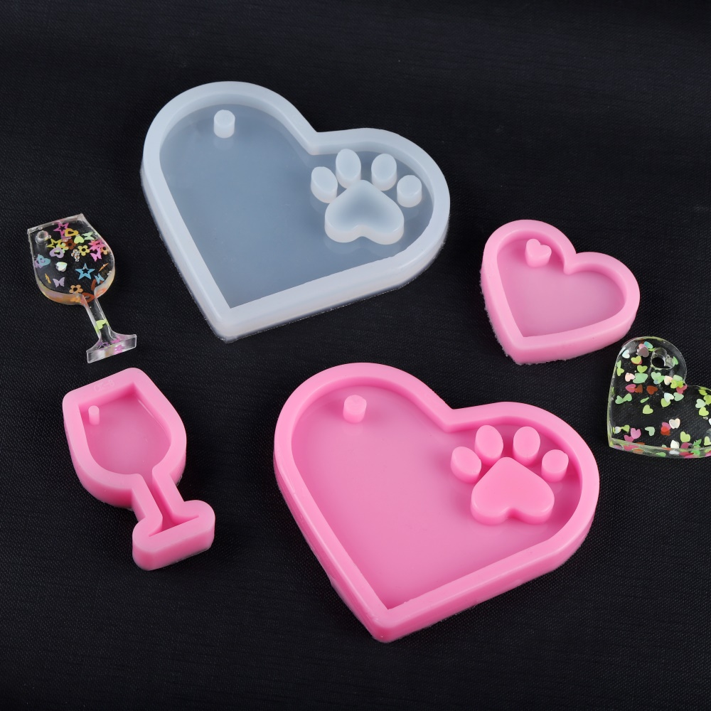 ペンダント用エポキシ樹脂型,猫,クマ,足,犬の骨,ハート型, - Jewelry Making Techniques のレビューと価格