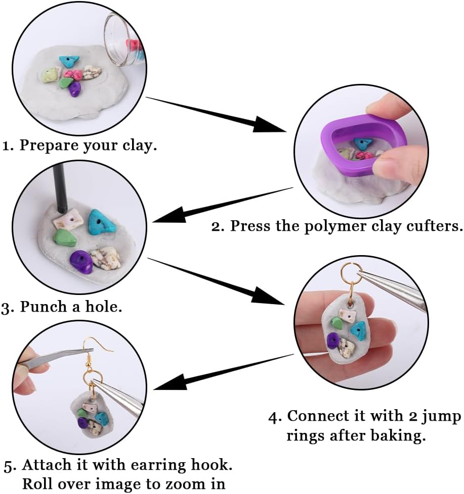 ポリマークレイイヤリング作成キット、18個のツール、24個の - Jewelry Making In Clay のレビューと価格
