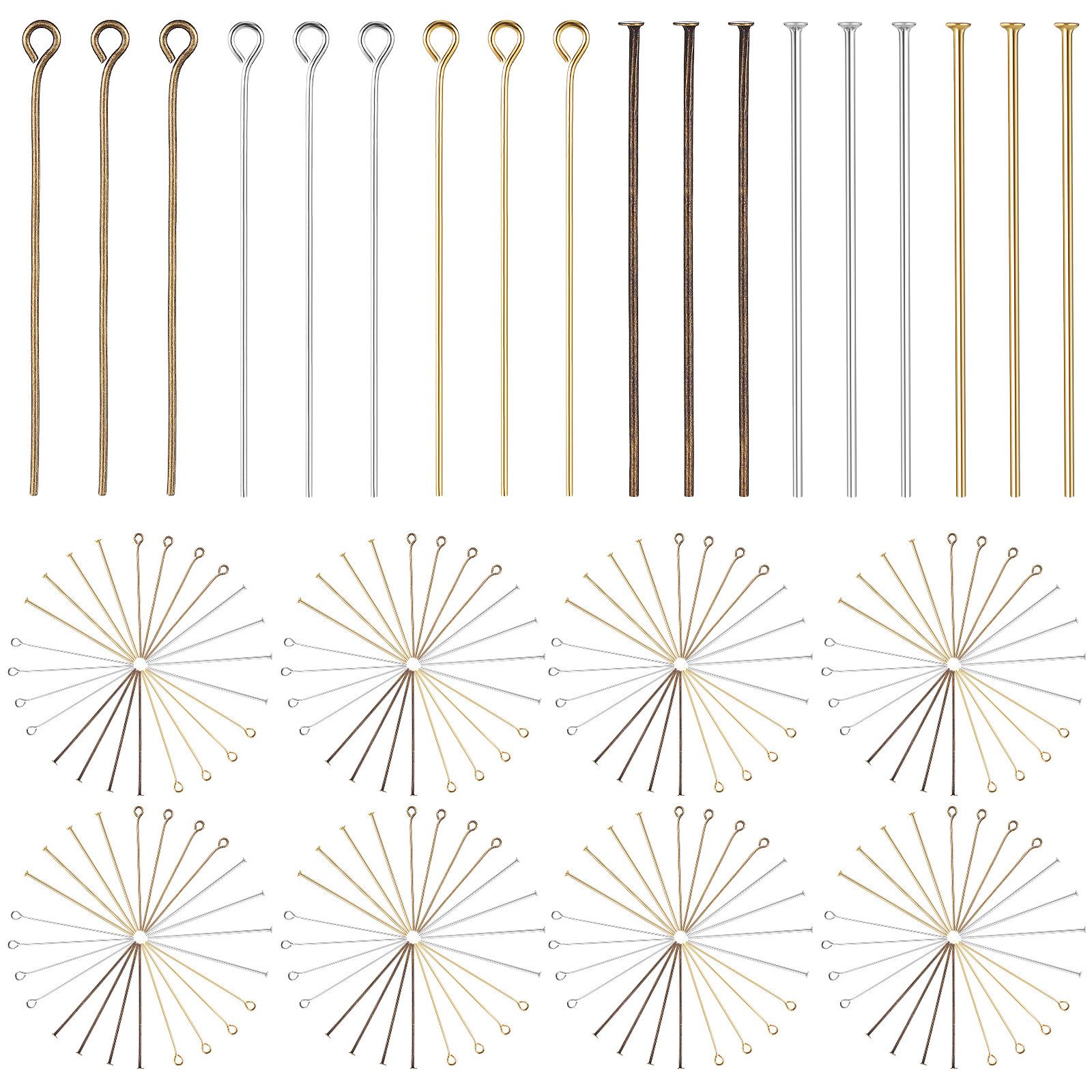 1セットのジュエリー製作用具：アイピン、平頭ピン、大量のジュ - Jewelry Making Tools And Supplies のレビューと価格
