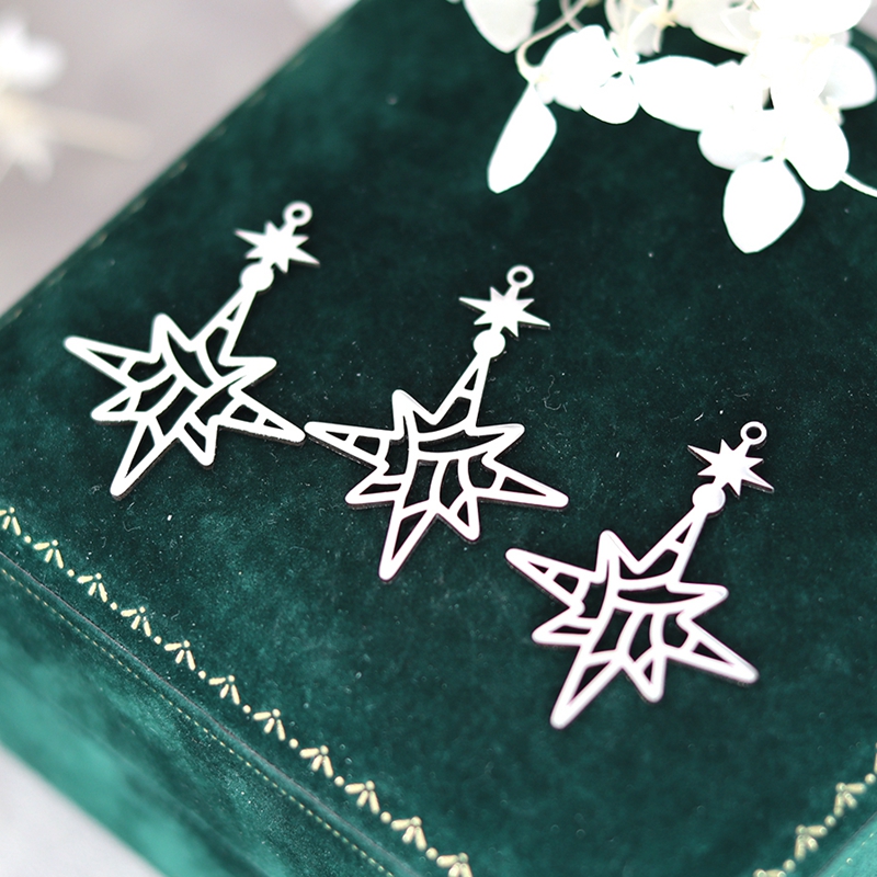 ステンレス鋼ガイドポールスターチャーム、シンプルなペンダント - Jewelry Making Guide のレビューと価格