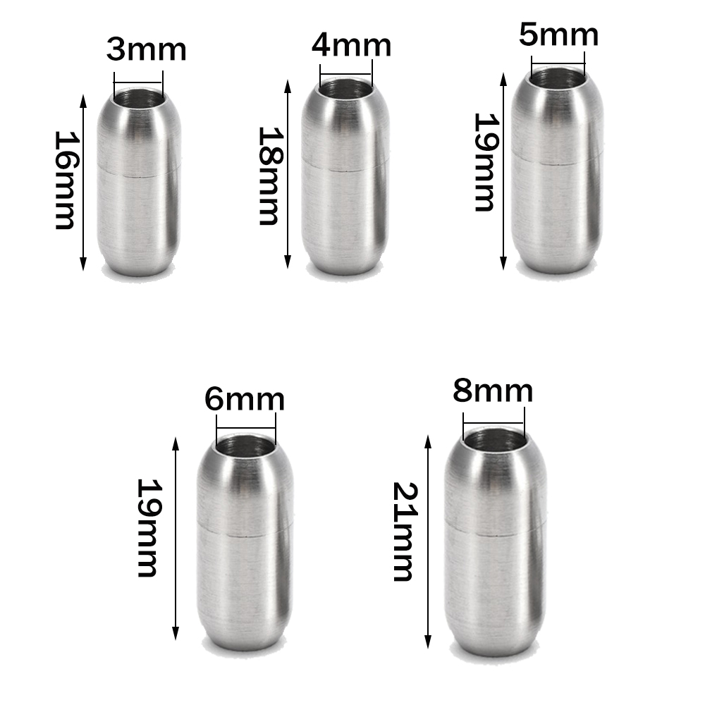 2 個ステンレス鋼磁気クラスプレザーコードエンドキャップジュ - Jewelry Making Hobby のレビューと価格