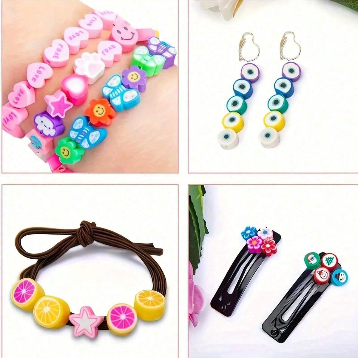 1450/1200/250個入りポリマークレイビーズセット、 - Jewelry Making In Clay のレビューと価格