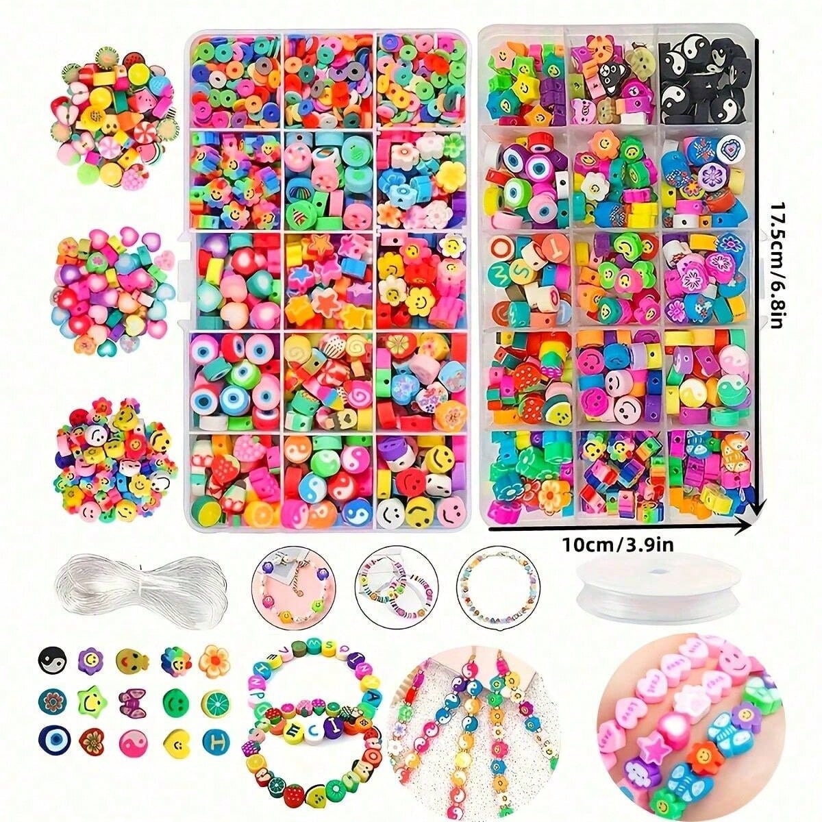 1450/1200/250個入りポリマークレイビーズセット、 - Jewelry Making In Clay のレビューと価格
