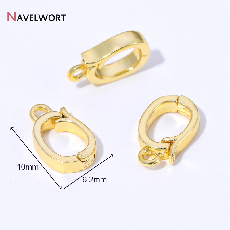 14K/18K金メッキ真鍮製ヒンジ付きネックレスエンハンサー - Jewelry Making Tools And Supplies のレビューと価格