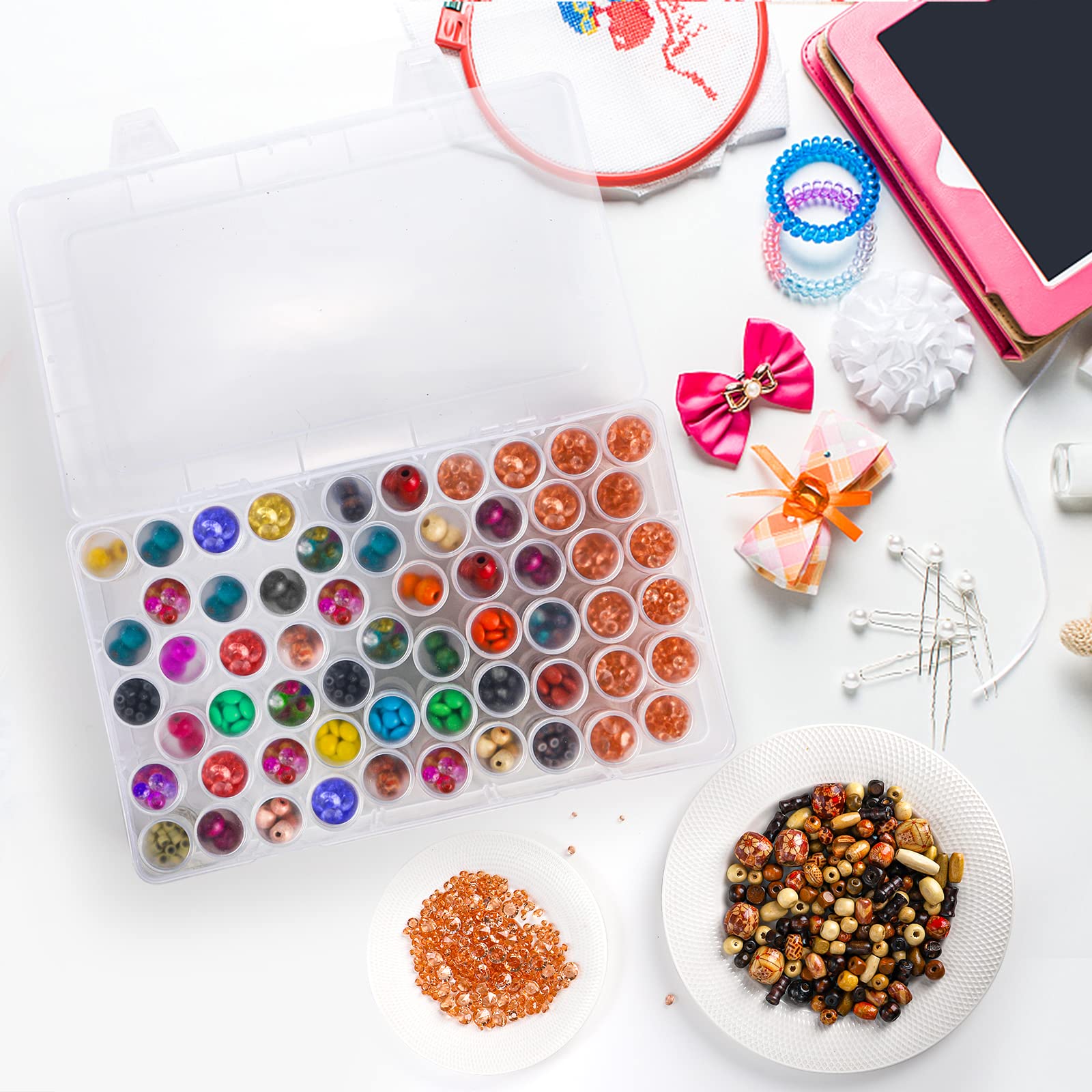 1pc 24/30//38/60 スロットプラスチック収納ボ - Jewelry Making Organizer Box のレビューと価格