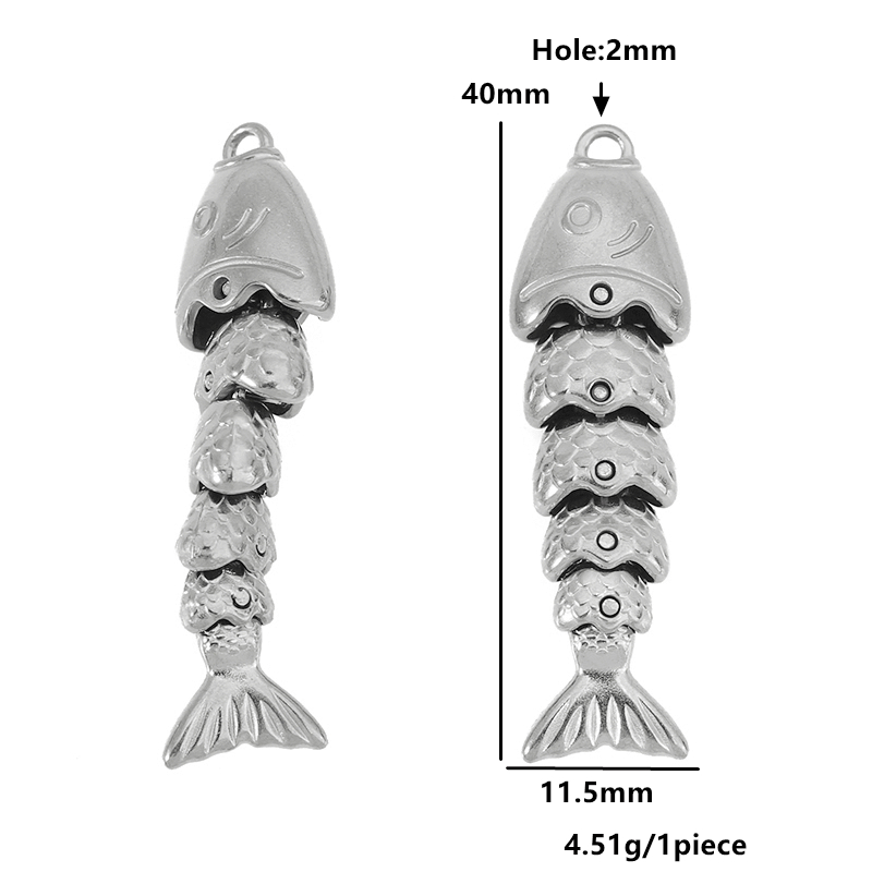2 個ステンレス鋼スイングフィッシュチャームスプライスフィッ - Jewelry Making Tools And Supplies のレビューと価格