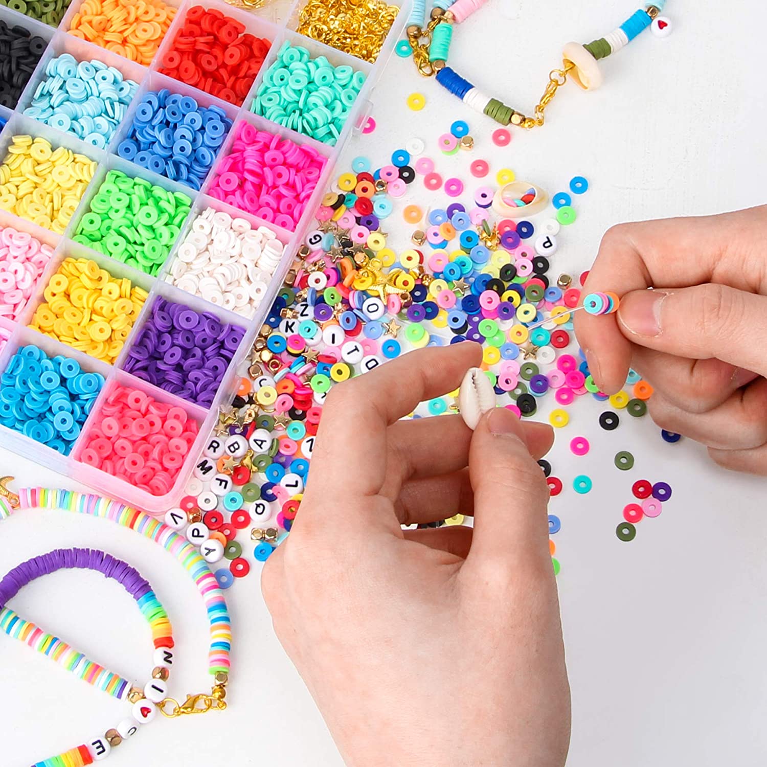 ポリマークレイビーズ,ファッションジュエリー作り用の手作りビ - Jewelry Making In Clay のレビューと価格