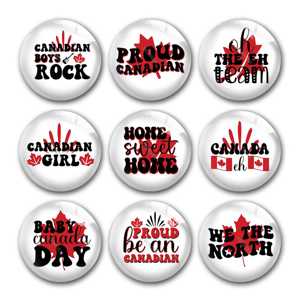 ノーメープルリーフデザインのラウンドガラスカボション,ジュエ - Jewelry Making Supplies Canada のレビューと価格
