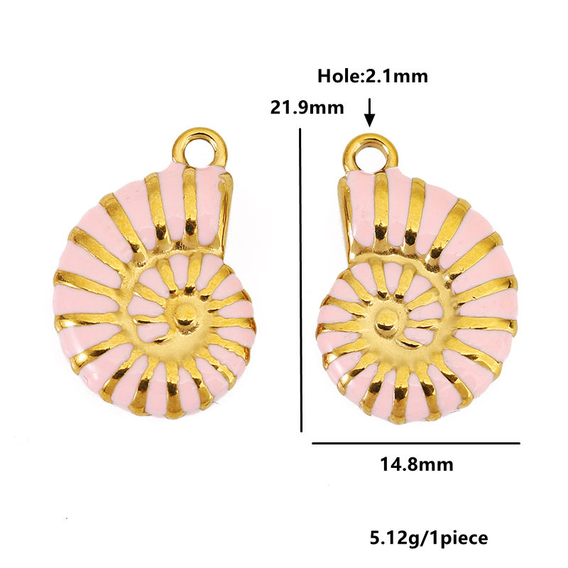 4 個ステンレス鋼コンチ金メッキエナメルチャームペンダント  - Jewelry Making Tools And Supplies のレビューと価格