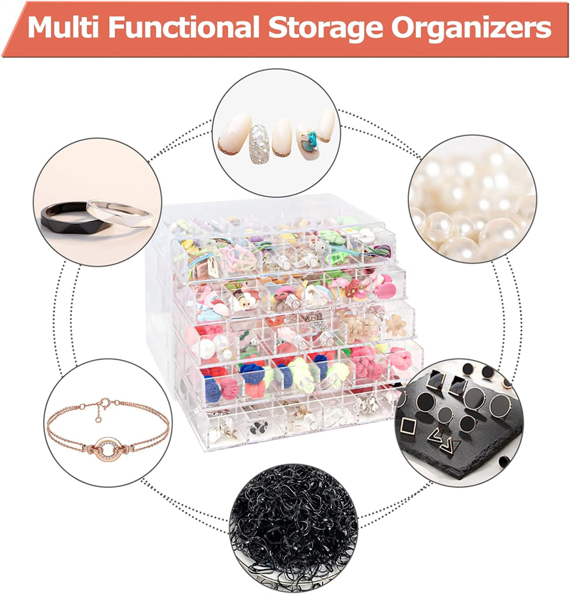 透明なジュエリー収納ボックス,引き出し付き多層プラスチックデ - Jewelry Making Organizer Box のレビューと価格