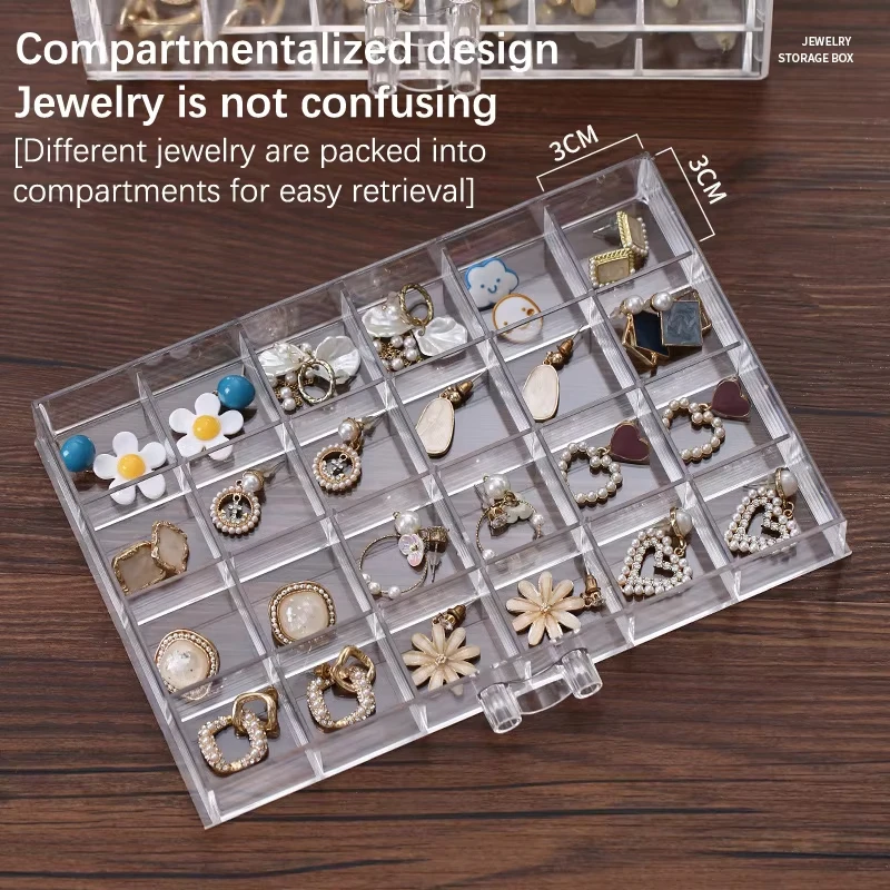 透明なジュエリー収納ボックス,引き出し付き多層プラスチックデ - Jewelry Making Organizer Box のレビューと価格