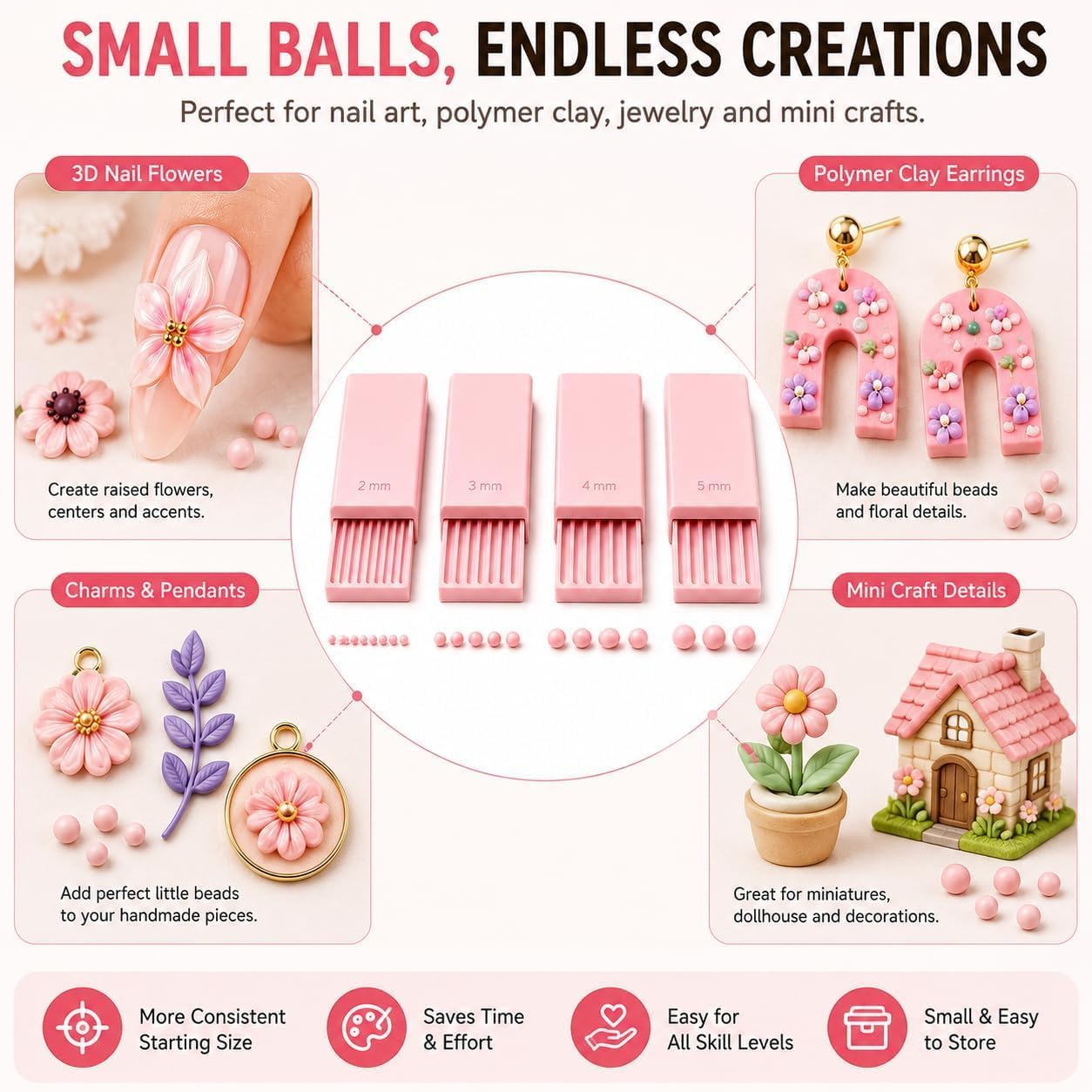 4個入り 3Dプリントクレイジェルボールメーカーツール、3D - Jewelry Making Tools And Supplies のレビューと価格