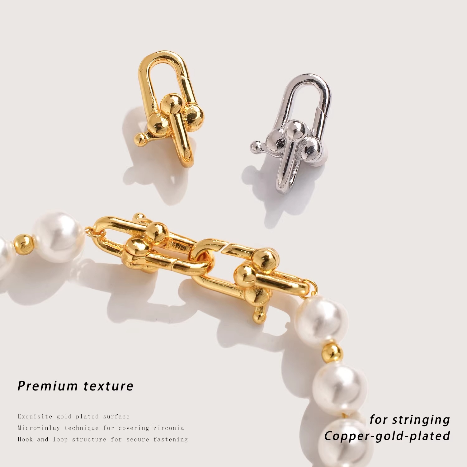 18K金メッキプレス留め金具、DIYパールブレスレット＆ネッ - Jewelry Making Tools And Supplies のレビューと価格