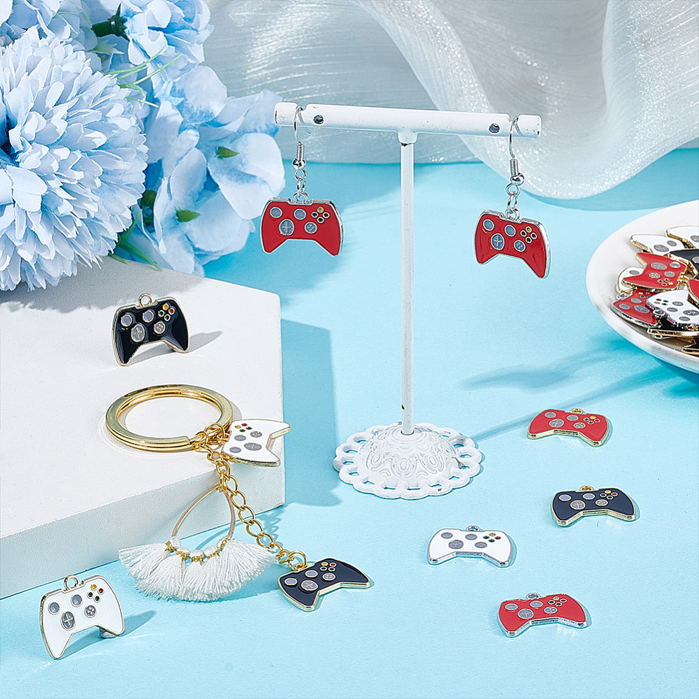 60個入り ビデオゲームコントローラーチャーム 6種類 合金 - Jewelry Making Videos のレビューと価格
