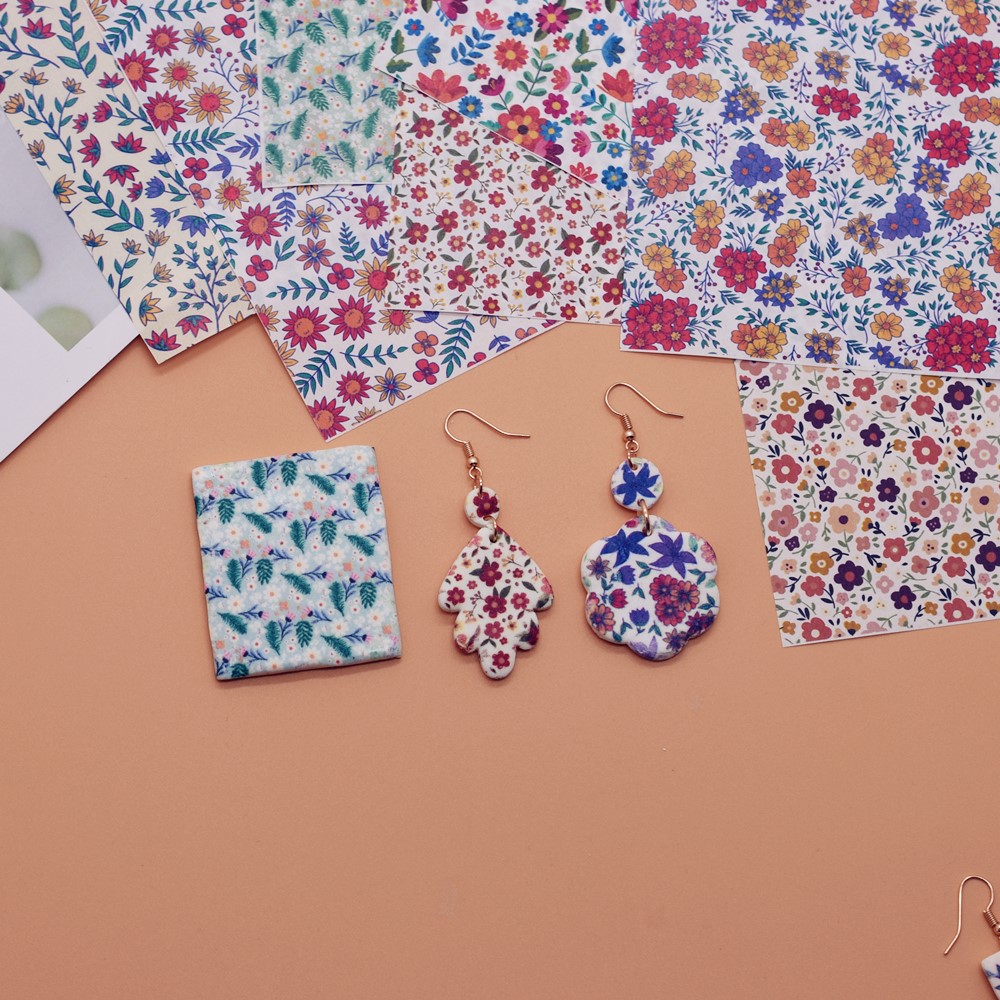 SNASAN DIY 豪華な花水彩転写紙ソフト陶器ポリマーク - Jewelry Making In Clay のレビューと価格