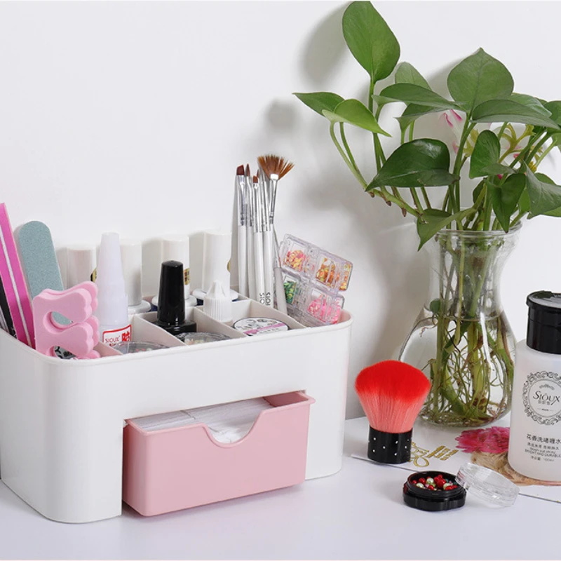 ネイルアートオーガナイザーデスクトップ引き出し化粧品収納ボッ - Jewelry Making Organizer Box のレビューと価格