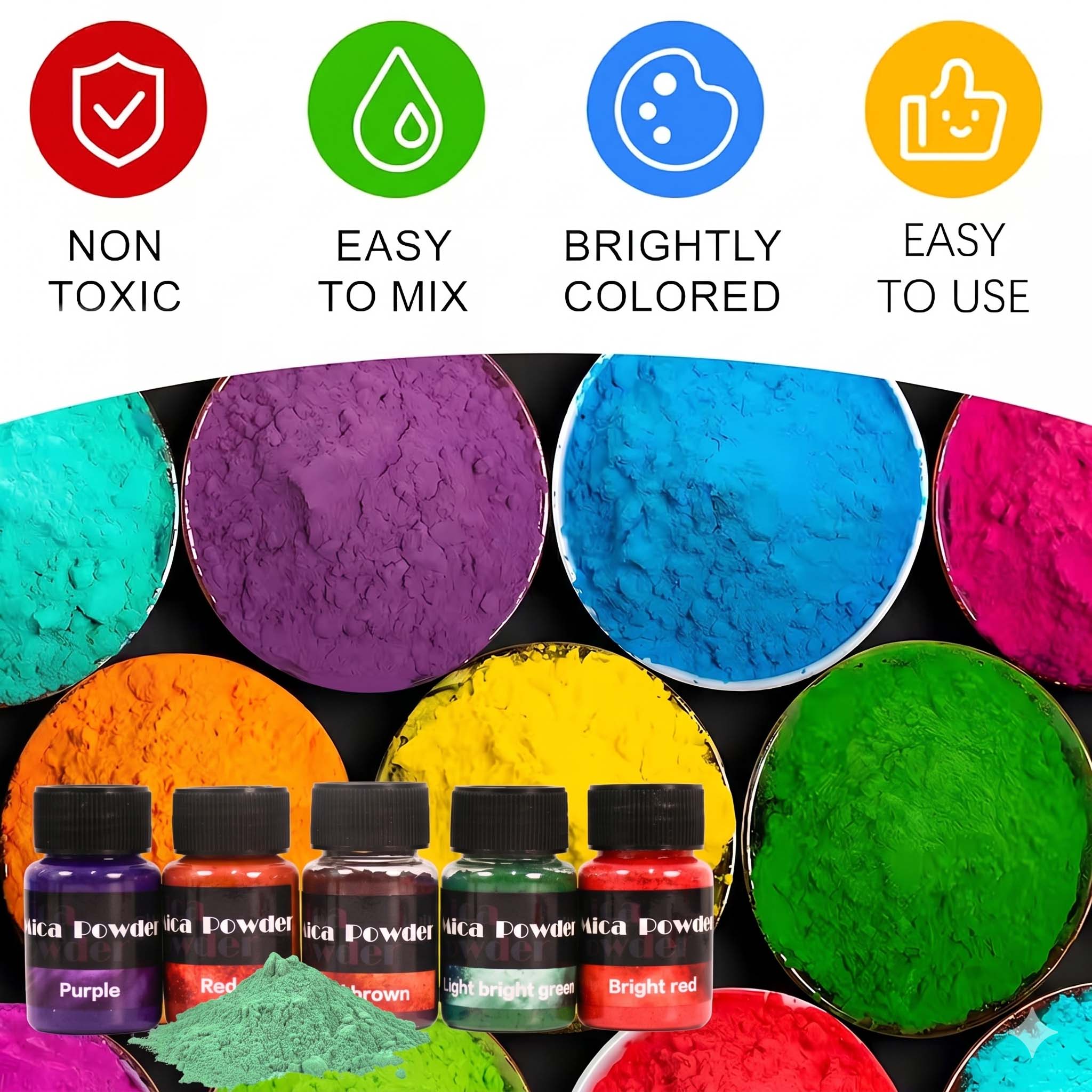 12 色の石膏顔料粉末染料 DIY クラフト樹脂コンクリート - Jewelry Making Techniques のレビューと価格